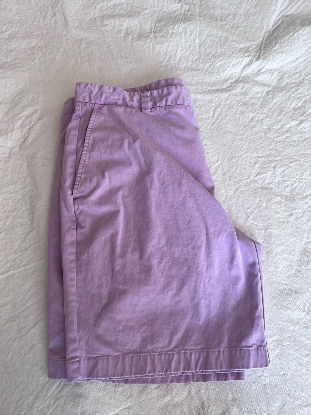 Vineyard Vines Mens Size 38 Lavender Breaker Shorts Chinos Cotton 9" Inseam Zip
